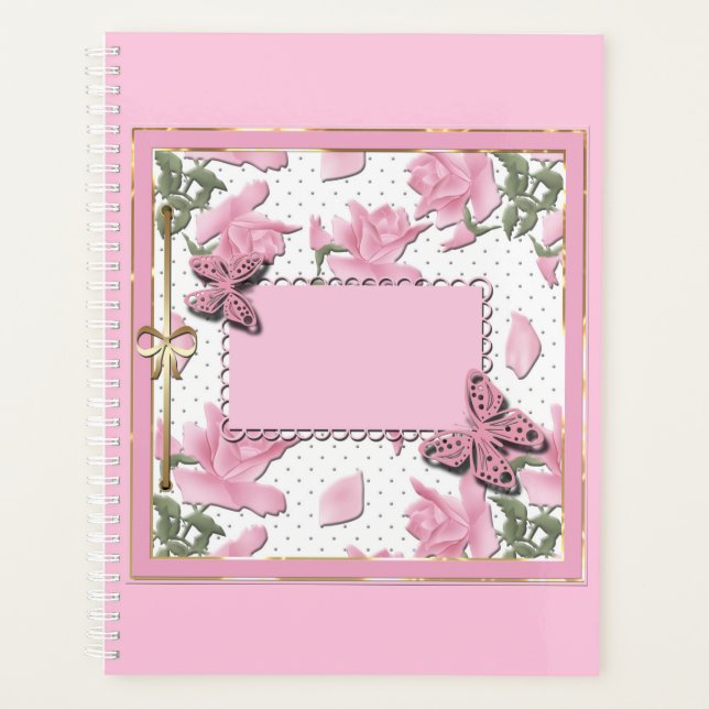 Agenda Scrapbooking a rosa (Frente)