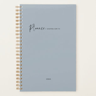 Agenda Script de Tipografia Moderna Blue Semanal