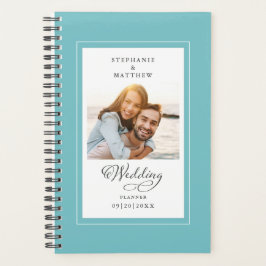 Agenda Script Elegante Branco Da Foto Personalizada De Ca