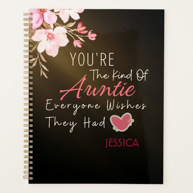 Agenda Script Elegante e Coração Personalizado (Frente)