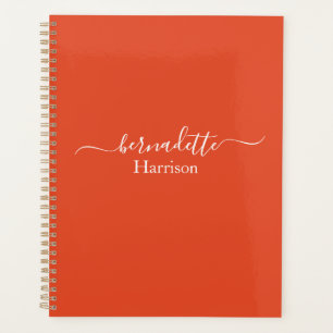 Agenda Script Elegante   Nome personalizado   Laranja