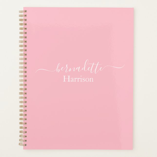 Agenda Script Elegante | Nome personalizado | Planner de  (Frente)