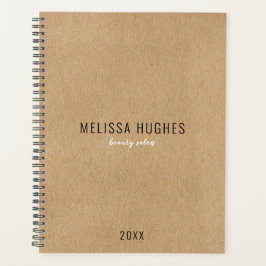 Agenda Script Kraft Rústico Minimalista Simples