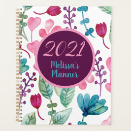Agenda Script Personalizar Padrão Floral de Girly Waterco