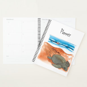 Agenda Sea Turtle Beach Divertido Colorir