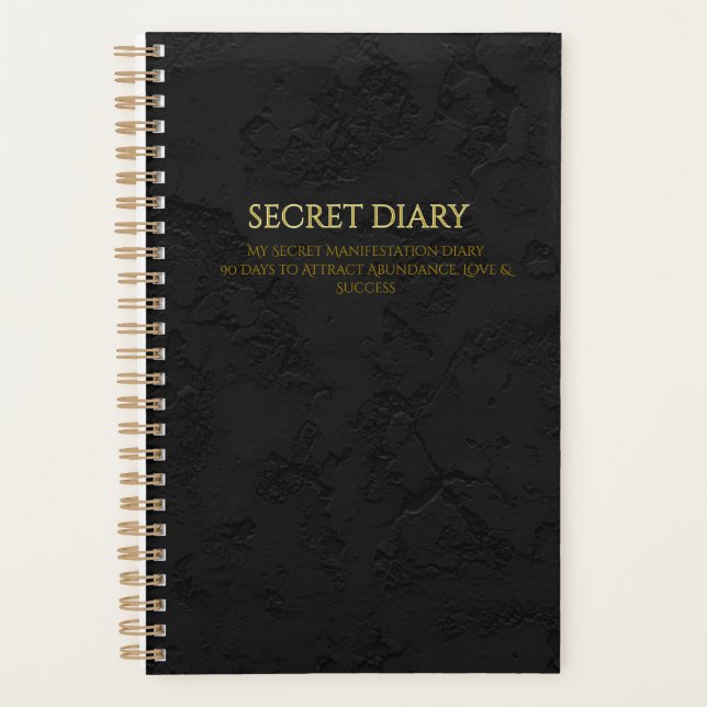 Agenda Secret Diary  My Secret Manifestation Diary 90 Day (Frente)