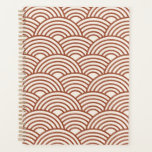 Agenda Seigaiha Wave Rust Terracotta<br><div class="desc">Onda de Seigaiha Japonesa - Preto e Branco - Padrão - Rusta,  Tonalidade,  Terracotta.</div>