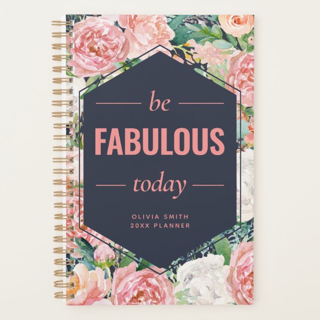 Agenda Seja fabuloso hoje | Personalizado (Frente)