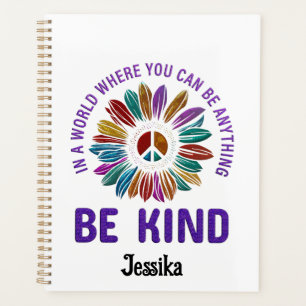 Agenda Seja Gentil Hippie Boho Personalizado 
