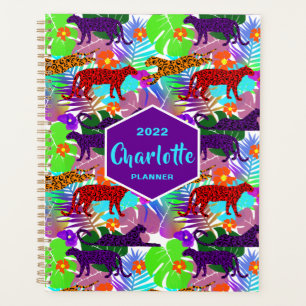 Agenda Selva Tropical de Leopard Moderna Personalizada