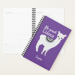 Agenda Sem a ilustração fofa Prob Llama Purple
