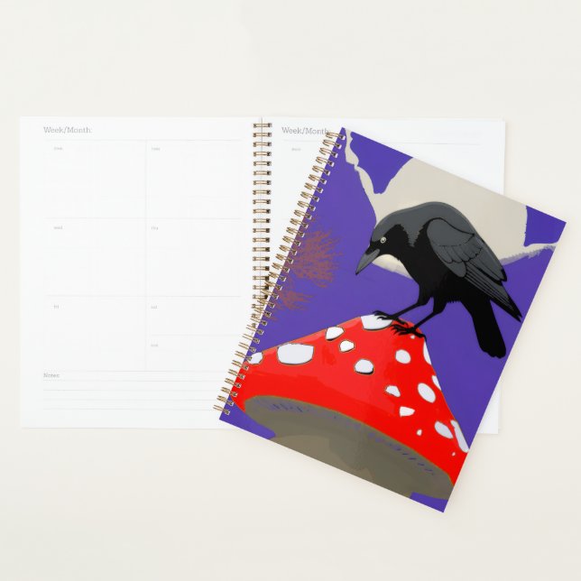 🖤 Agenda Semainier Corbeau Mystique (Exibição)