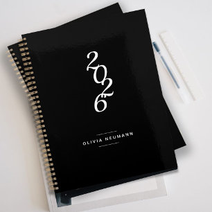 Agenda Semana Mínima Preta e Branca 2022   Mensal P