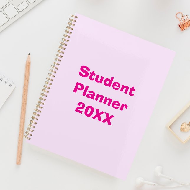 Agenda Semanal e Mensalmente Mínimos Rosa (Criador carregado)