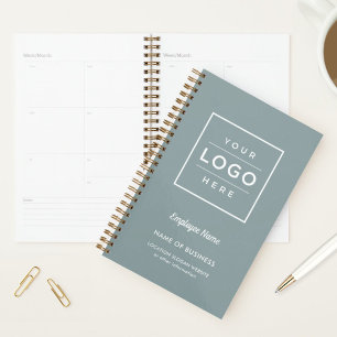 Agenda Semanal Empresarial Cinza Ardósia Personalizado
