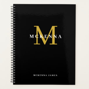 Agenda Semanal Profissional Dourado Mensal Black Business
