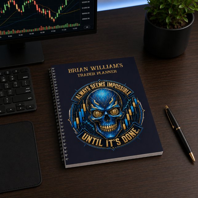 Agenda Sempre Parece Impossível Bitcoin (Personalization and product image shown for illustration purposes only.)