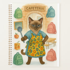 Agenda Senhora do Almoço servindo comida na escola