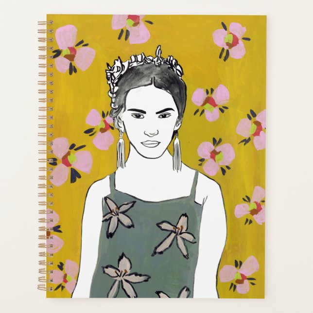 Agenda Senhora do Flor Rosa - Amarelo (Frente)