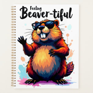 Agenda Sentindo-se bonito - Gráfico engraçado do castor
