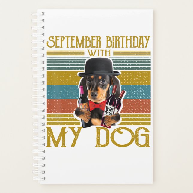 Agenda September Birthday With My Dachshund Dog 2020 (Frente)