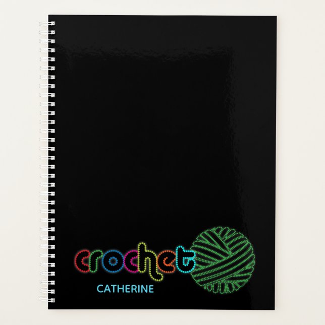 Agenda Sequin Glow Crochet (Frente)