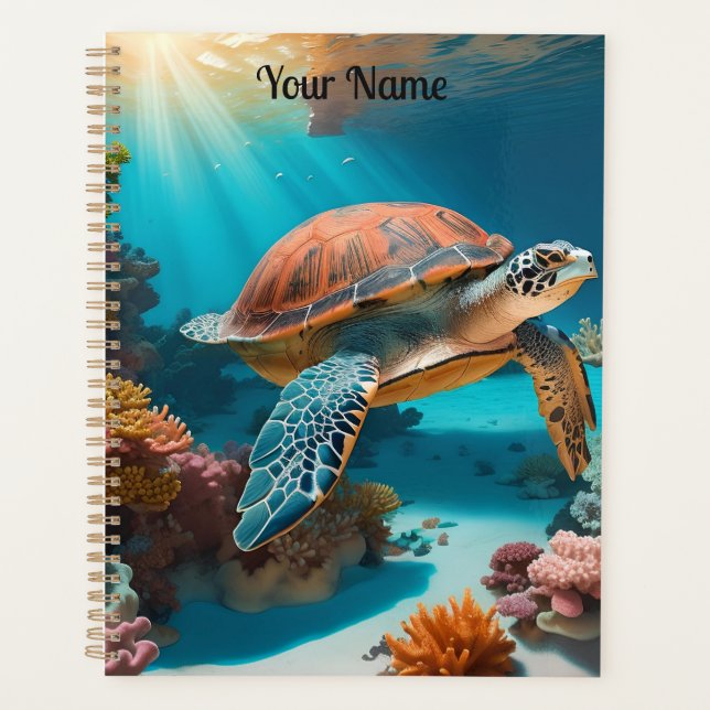 Agenda Serene 3D Tartaruga marinha no Oceano - Tranquil M (Frente)