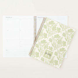 Agenda Serene - Florais Neutrais Monogramados