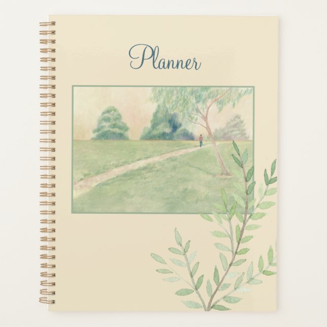 Agenda Serene Path Watercolor Daily Planner (Frente)