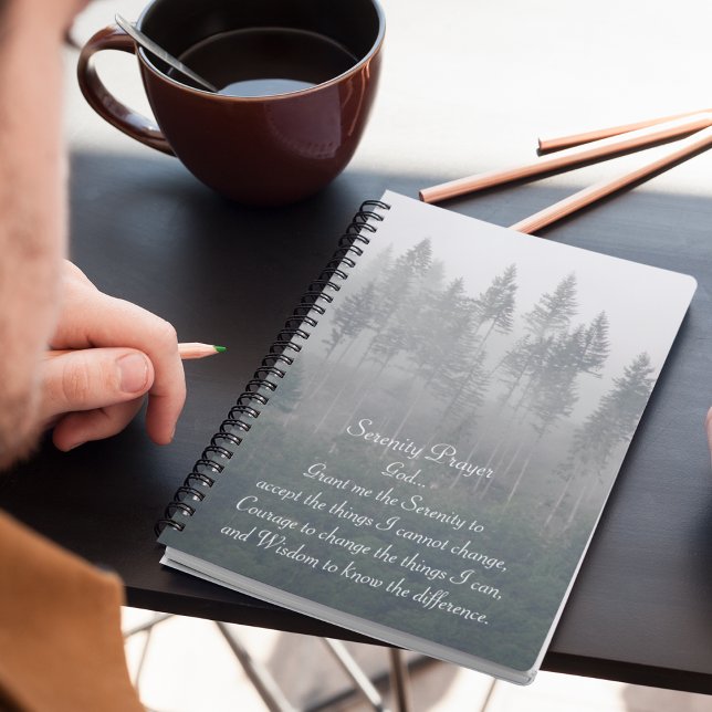 Agenda Serenity Prayer Misty Forest Foto (In Situ)