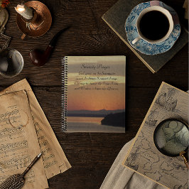 Agenda Serenity Prayer Orange Seascape Foto Sunset