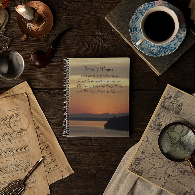 Agenda Serenity Prayer Orange Seascape Foto Sunset (In Situ)