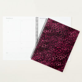 Agenda Série Leopard Burgundy e Dourada Design 9