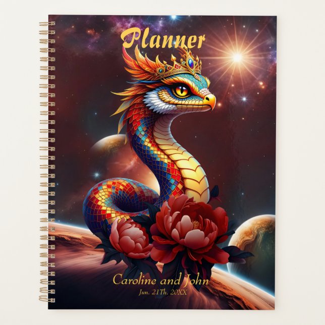 Agenda Serpente estrela real do universo. (Frente)