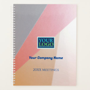 Agenda Seu logotipo, nome da empresa, ano de reuniões geo