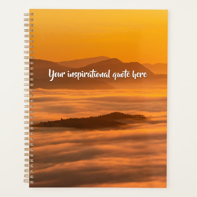 Agenda Seu texto personalizado sobe acima da paisagem neb (Frente)