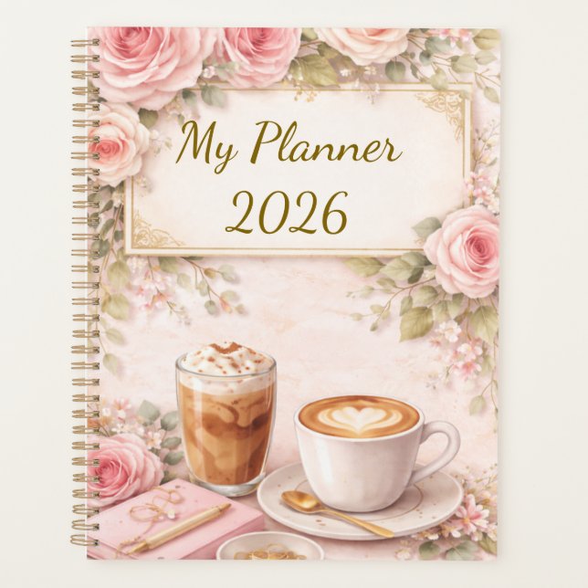 Agenda Shabby Chic Roses Planner  (Frente)