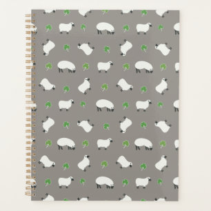 Agenda Shamrock irlandês e padrão ovino