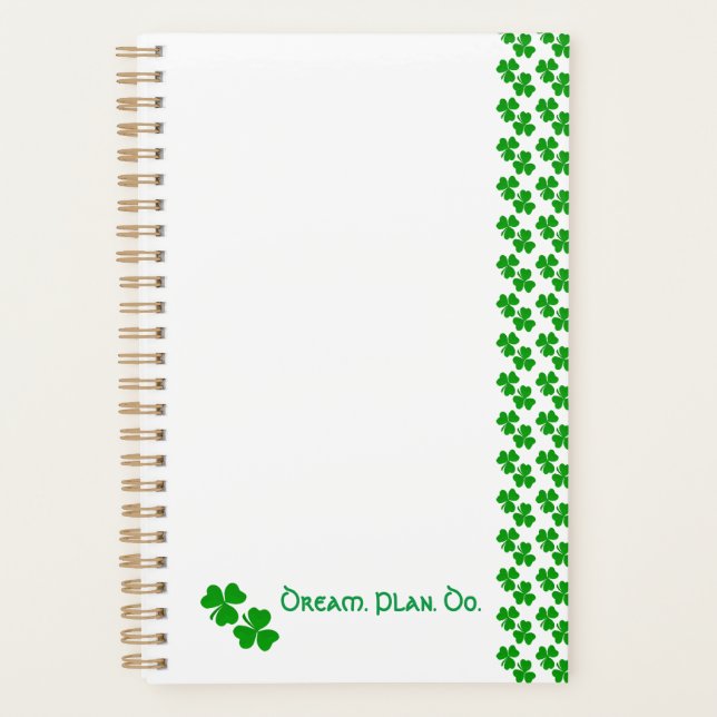 Agenda Shamrocks Clovers Stationery (Frente)