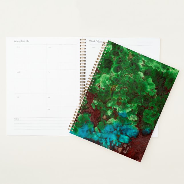 Agenda Shattuckita com Lacado Verde (Exibição)