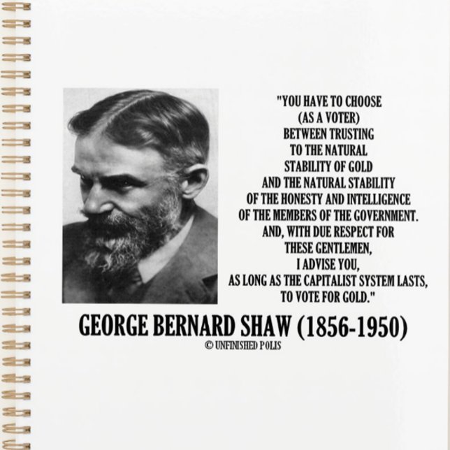 Agenda Shaw Estabilidade Dourada Honestidade Deputados Go (Funny 'vote for gold' quote by playwright George Bernard Shaw on this planner)