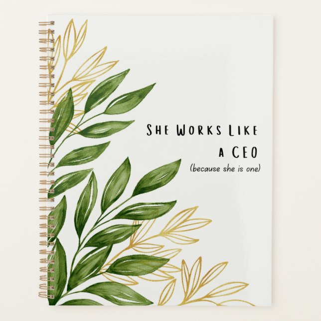 Agenda She Works Like A CEO - Daily Planner (Frente)