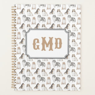 Agenda Sheltie Dog Breed   Tan Monograma