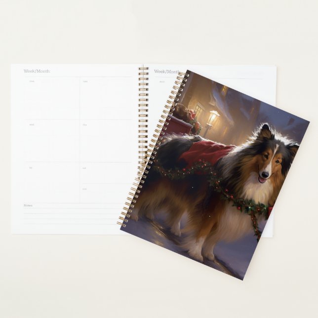 Agenda Shetland Sheepdog Christmas Fesason Season (Exibição)