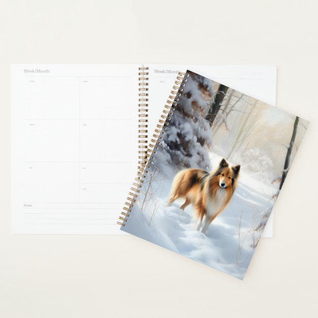 Agenda Shetland Sheepdog Deixe Nevar Natal (Exibição)