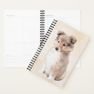 Agenda Shetland Sheepdog Puppy Pintura Original