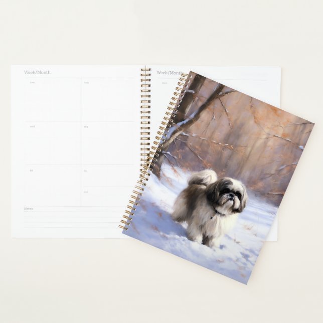 Agenda Shih Tzu Deixe-O Neve Natal (Exibição)