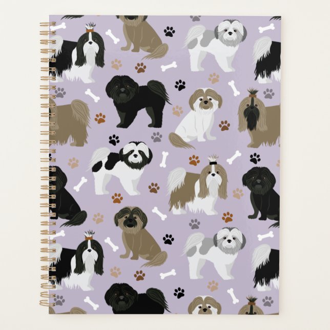 Agenda Shih Tzu Dogs Paws e Bones (Frente)