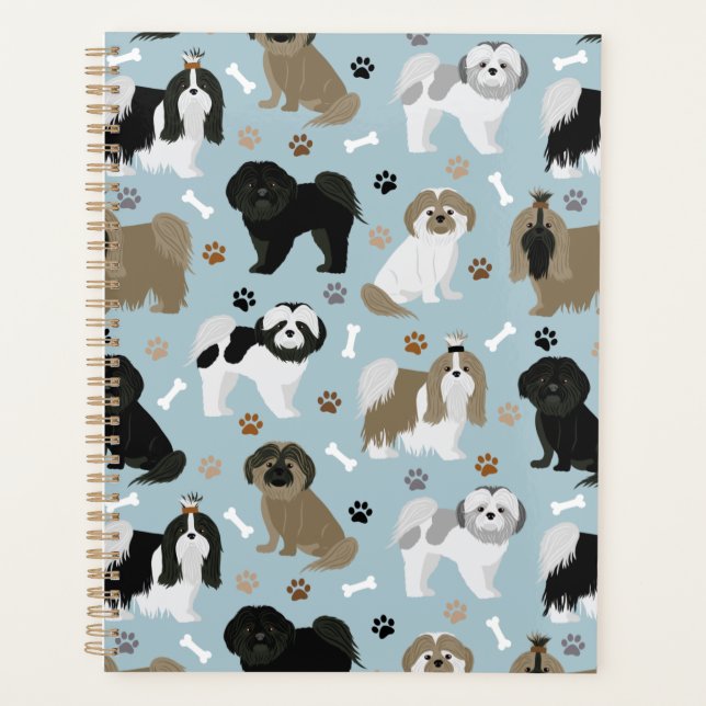 Agenda Shih Tzu Dogs Paws e Bones Planner (Frente)