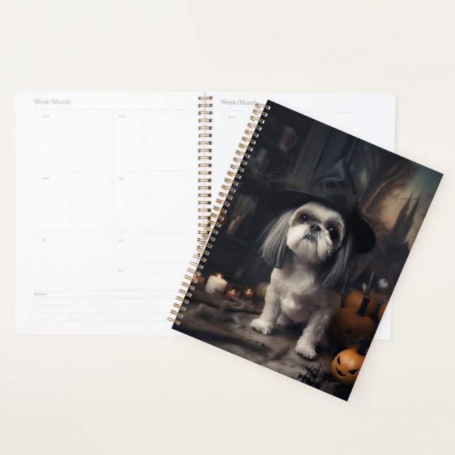 Agenda Shih Tzu Pumpkins Halloween Scary (Exibição)